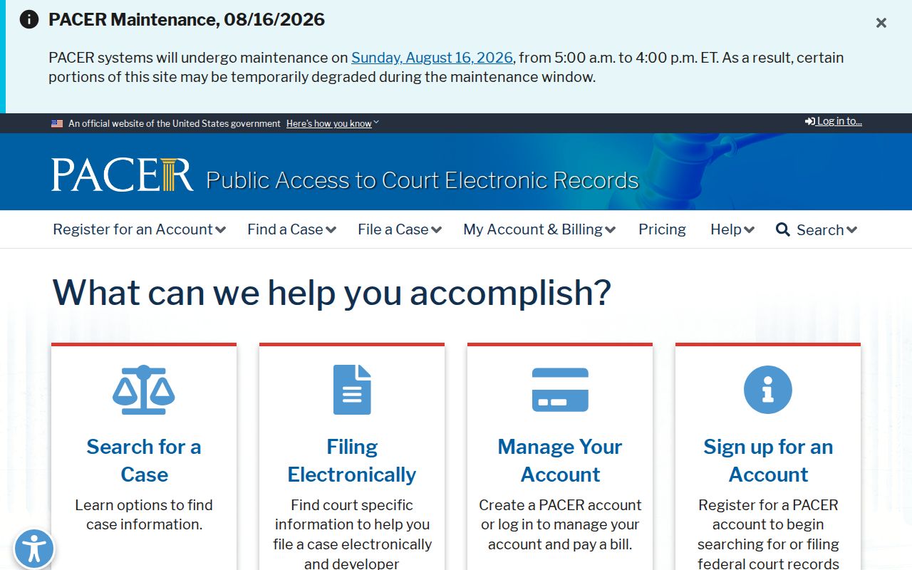 Snohomish County federal criminal records through PACER